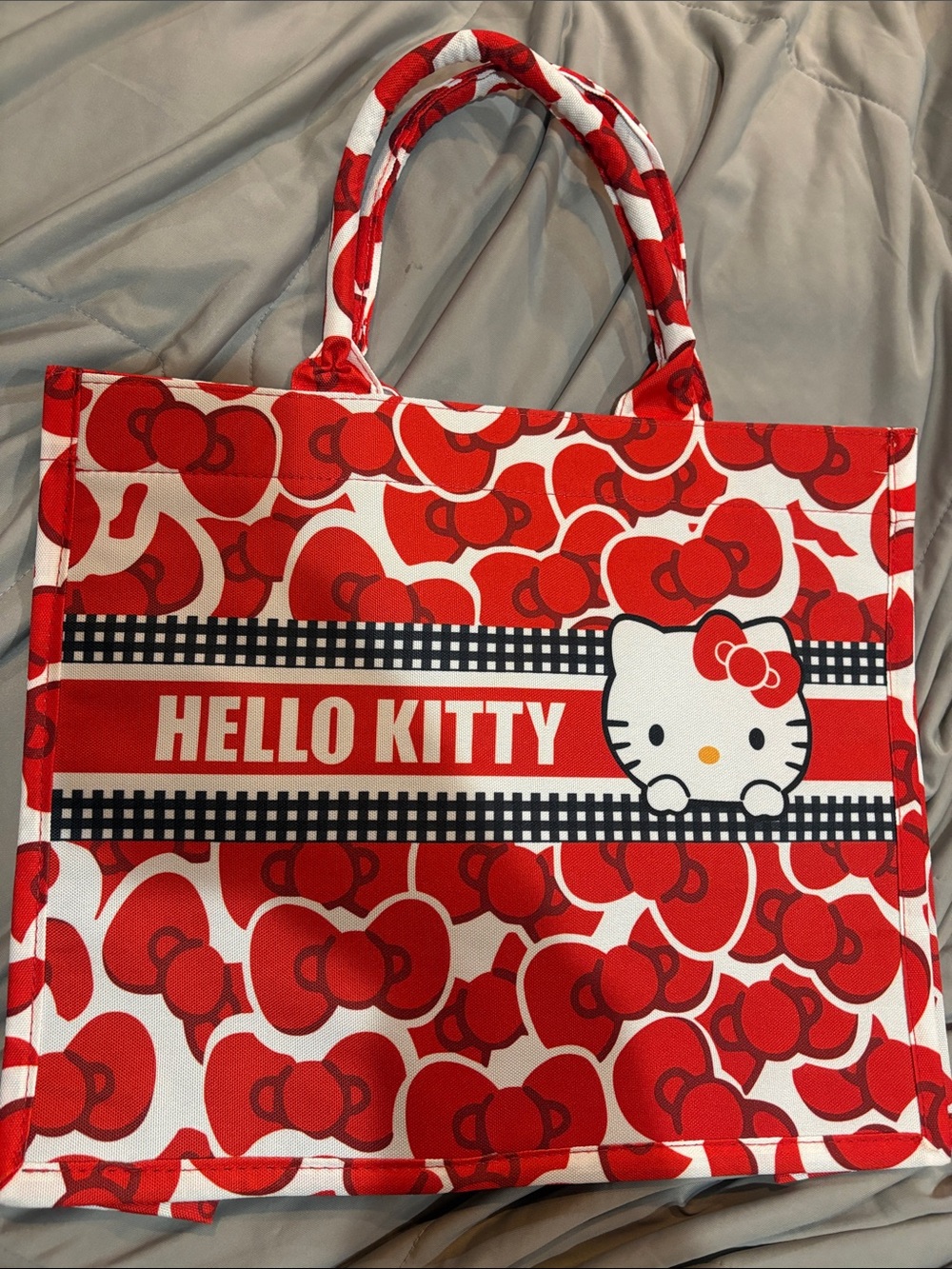 Sanrio Hello Kitty Red and White Kids Tote Bag
